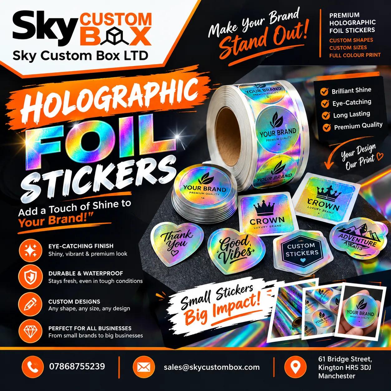 Custom Foil Stickers vs Holographic Foil Stickers: Which Is Right for Your Brand?